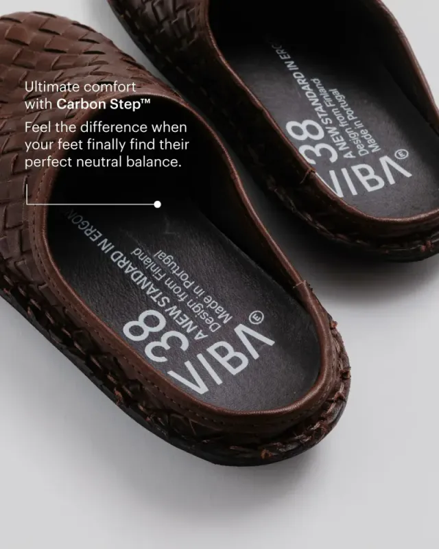 Roma Woven Leather Cocoa Brown Viba