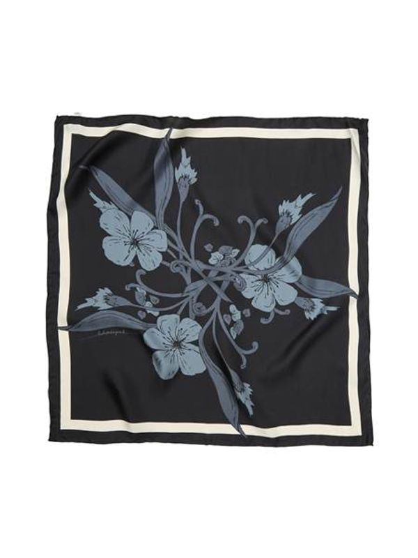 Magna Flower Sia Scarf Black Beck Söndergaard