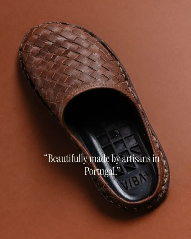 Roma Woven Leather Cocoa Brown Viba