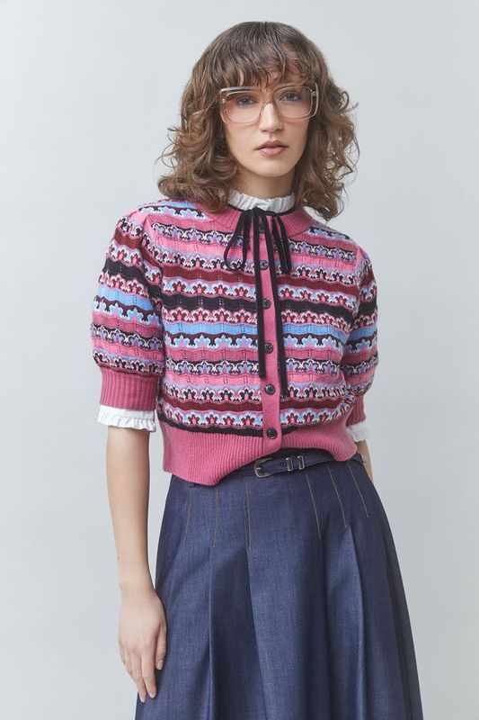 Gilet Gemoni Cardigan Rose Suncoo Paris