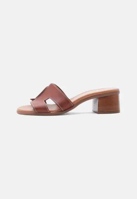 Hovedbilde Pam Heels Tan Leather Sandal Pavement