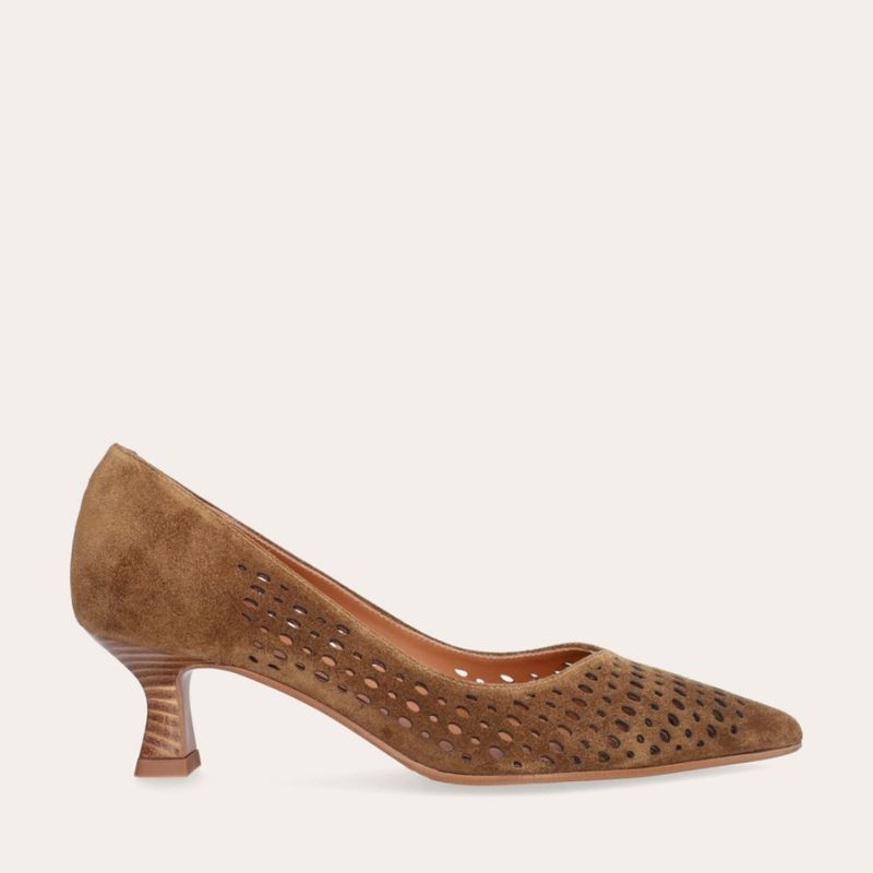 A9458 Tabac babysilk Suede Brown Pumps Billi Bi