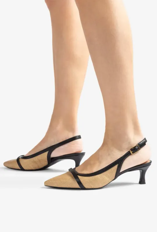 Ileso Pumps Raffia/Black Unisa