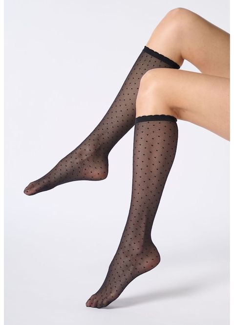 Hovedbilde Plumetis Knee High Socks Black Orloblu