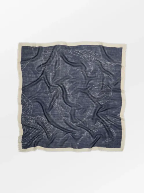 Hovedbilde Stitchia Siw Scarf Navy Blue Beck Söndergaard