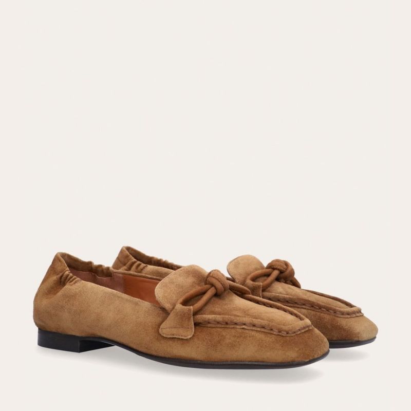 A9419 Tabac Babysilk Suede Loafers Billi BI