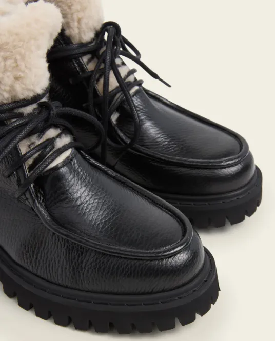 Hovedbilde Marcie Black Grained Leather Boots Flattered