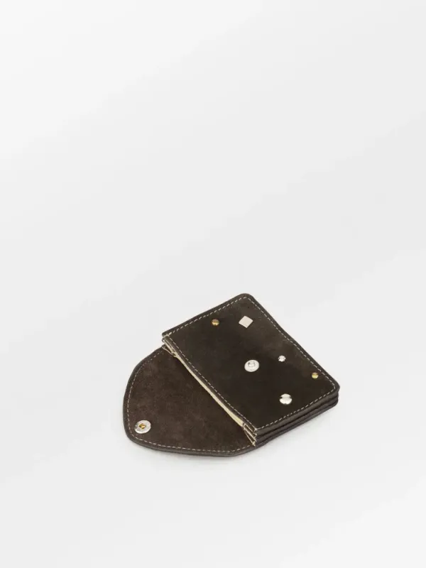 Studra Card Wallet Chocolate Torte Suede Leather Beck Söndergaard