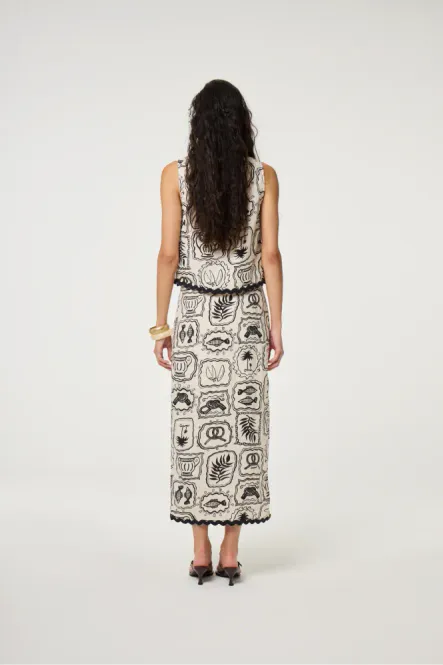 Hovedbilde Tila Skirt Cozy White/ Black Fabienne Chapot