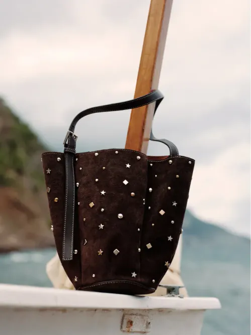 Hovedbilde Studra Tuli Bag Chocolate Torte Suede Leather Bag ...