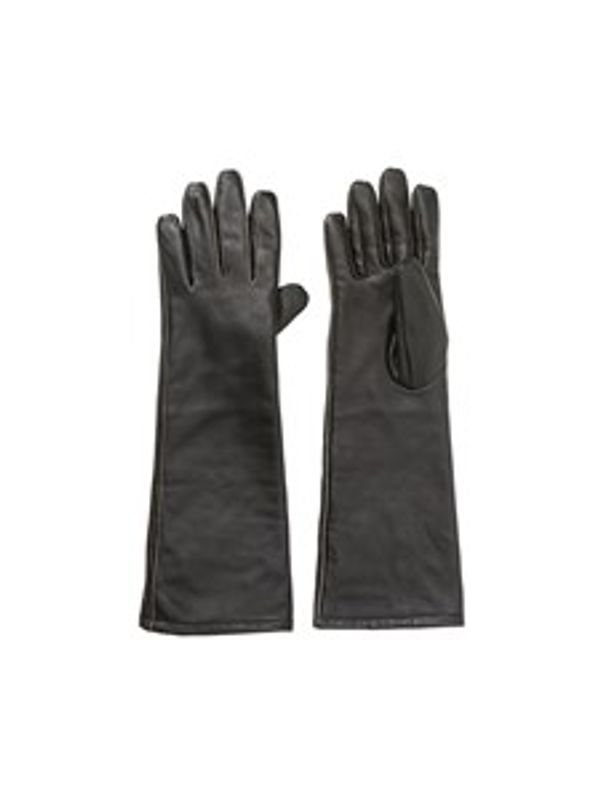 Long Smooth Leather Gloves Black Beck Söndergaard