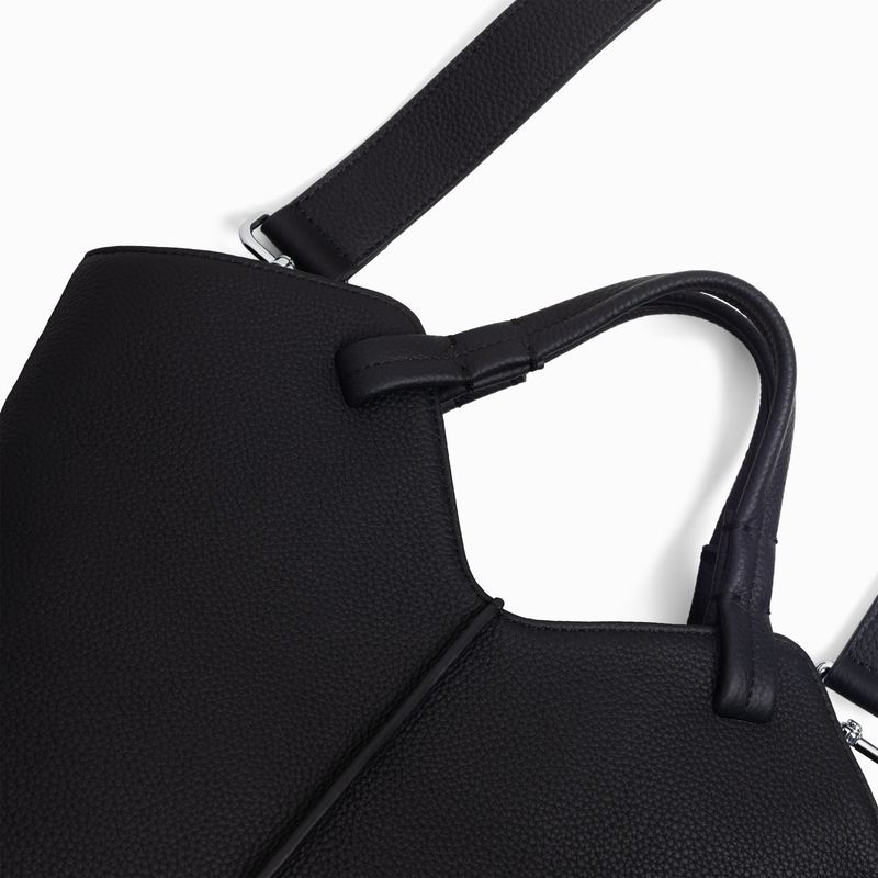 Maya Grainded Black Leather Bag Jim Rickey