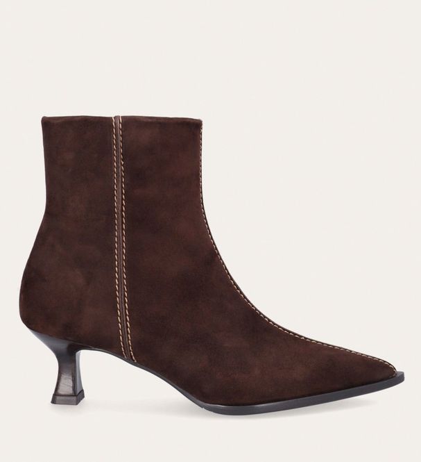 Hovedbilde B1407 Dark Brown Suede Booties Billi Bi