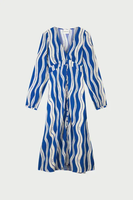 Hovedbilde Ana Dress Cozy White/ Cobalt Kjole Fabienne ...
